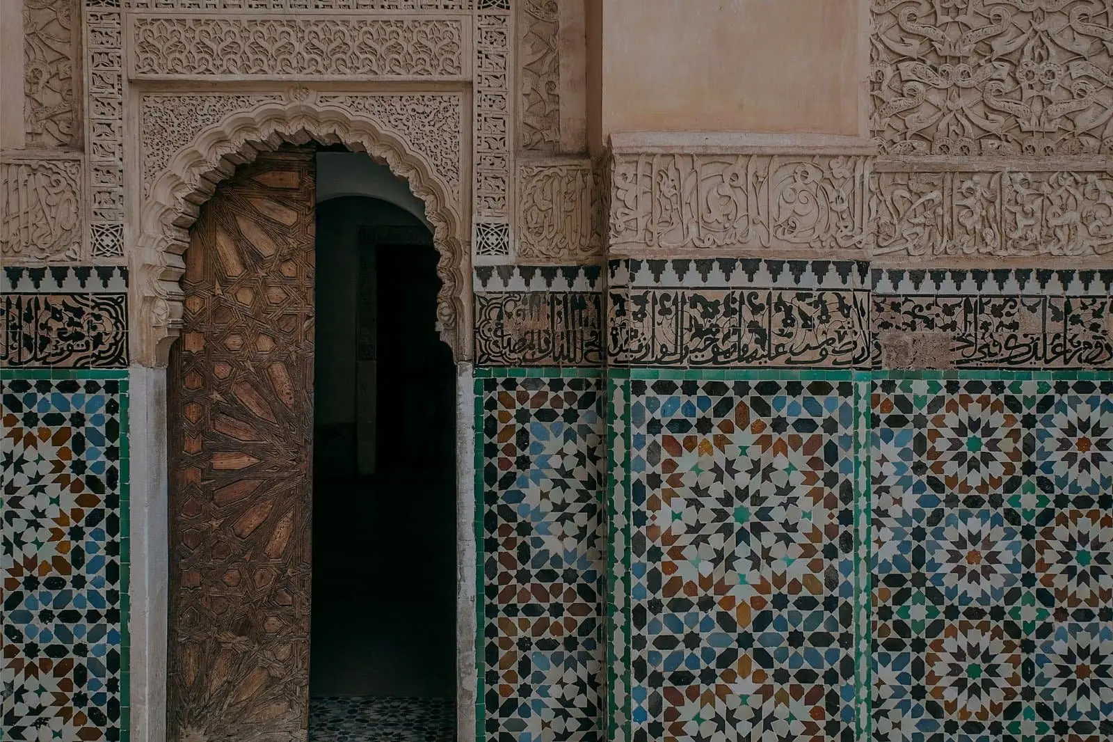 Traditional Moroccan architecture and decorative tilework