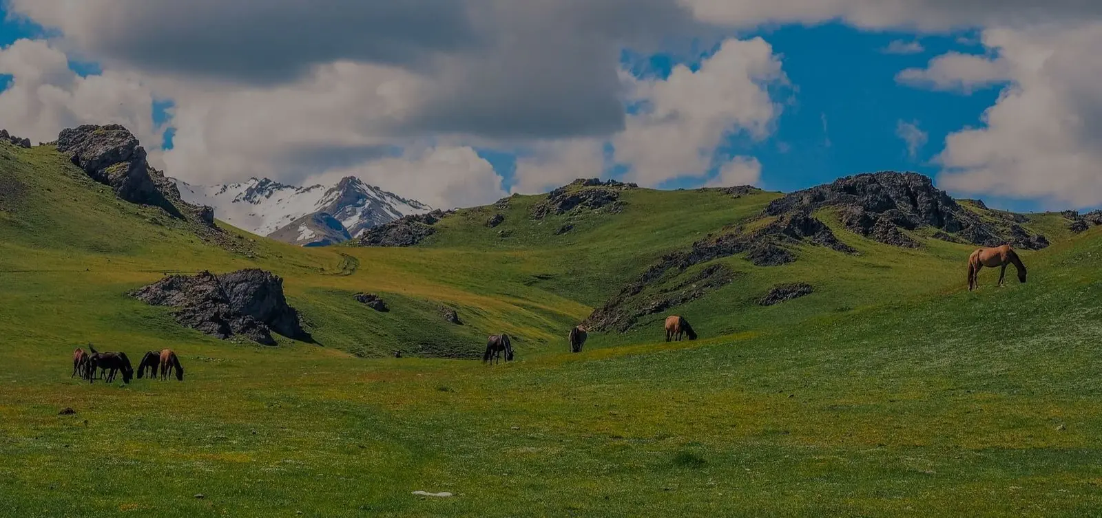 Mountain landscape on a Kyrgyzstan journey